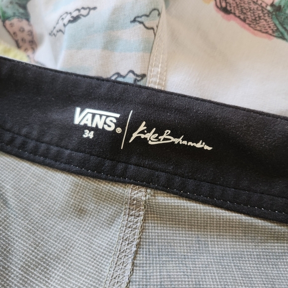 Vans X Kide Mens Costal Village Artwork Beach Water Sports Board Shorts Size 34 - Picture 6 of 6